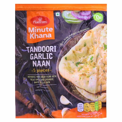 Haldiram&#39;s Tandoori Garlic Naan 400g