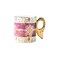 Angel Wing Handle Mugs Porcelain Coffee Cups Gold Rim Ceramic Tea Mug Cups
