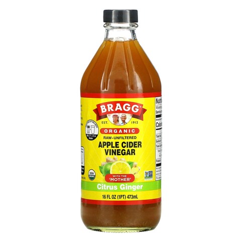 Bragg Organic Apple Cider Vinegar Citrus And Ginger 473 Ml