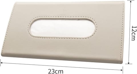 Car Visor Tissue Holder, Car Tissue Dispenser Hanging Paper Towel Holder Case For Car Seat Back And Vehicle Side Door, Multi-Use Paper Tissue Cover Case For Car &amp; Truck Decoration Beige
