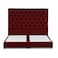 In House Lujin Linen Bed Frame - King - 200x180cm - Burgundy