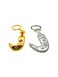 Beautiful Flower Engraved Zinc Alloy Key Chain ( Set of 2 Pcs)