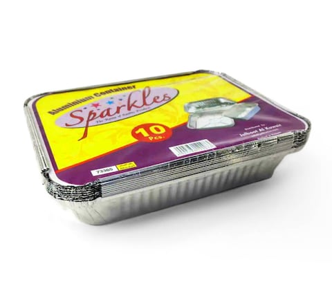 SPARKLES ALUMINIUM CONTAINER 10PCS