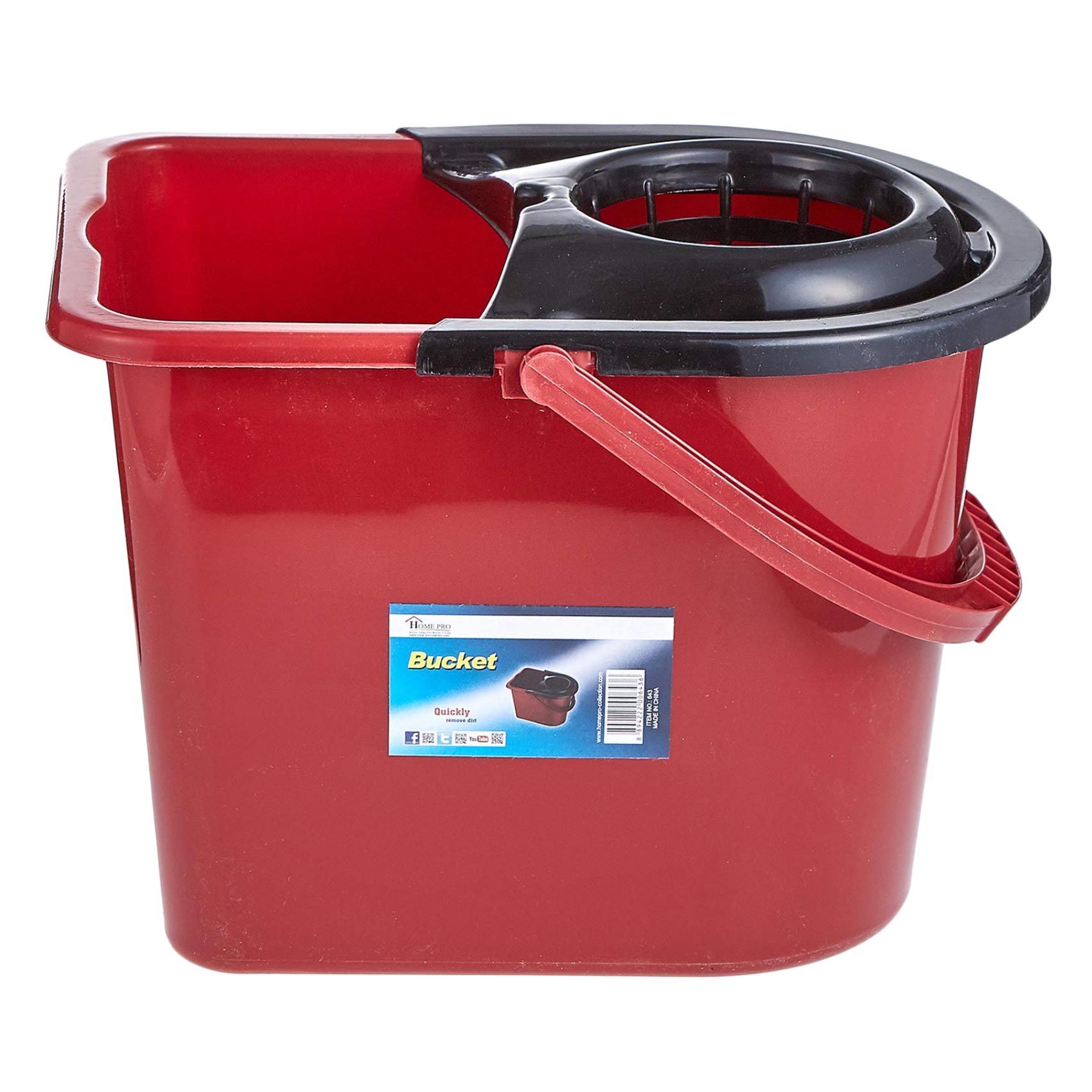 HomePro Mop Bucket 15 Liters - Red