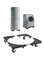 Generic - Multifunctional Movable Washing Machine And Refrigerator Stand Black /Silver
