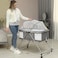 Teknum 3 - IN - 1 Baby Cot / Cradle w / Mosquito net &amp; Wheels - Dark Grey