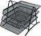 Generic Desk Deposit Tray 3 Layer, A4 Letter Paper Document Wire Mesh Storage Organizer 32X26cm Black Color