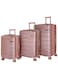 Senator Brand Hardside 3 Piece Set of 4 Wheel Spinner Luggage Trolley in Rose Gold Color A5125-3_ROS