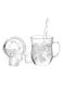 LIYING+J4:J41 Set Of Mug And Strainer With Lid Clear 9X12.5X13centimeter