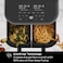 Instant Vortex Plus 7.6L Digital Dual Basket Air Fryer, 8-in-1 Smart Programs, Color: Black