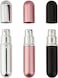3-Piece Portable Mini Refillable Perfume Empty Spray Bottle Silver/ Pink/ Black