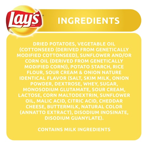 Lay&#39;s Stax Sour Cream and Onion Potato Chips 155g