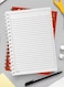 Lowha Spiral Notebook With 60 Sheets And Hard Paper Covers With Back To School Orange Design, For Jotting Notes And Reminders, For Work, University, School