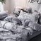GOLDEN HOME  6-Piece King Size Duvet Cover Set, 1 Duvet Cover + 1 Fitted Sheet + 4 Pillow Cases, Microfibre, Muesli