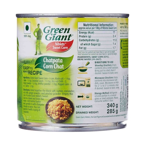 Green Giant Niblets No Added Salt &amp; Sugar Sweet Corn 340g