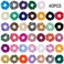 40 Pieces Satin Hair Scrunchies Silk Elastic Hair Bands Skinny Hair Ties Ropes Ponytail Holder for Women Girls Hair Accessories Decorations