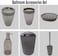 Bathroom Accessories Set,6-Piece Bathroom Gift Set,Toothbrush Holder,Toothbrush Cup,Soap Dispenser,Soap Dish,Toilet Brush Holder,Trash Can,Tumbler Bathroom Accessory Set Complete,Grey Transparent