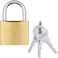Generic Golden Padlock With 3 Key (32mm)