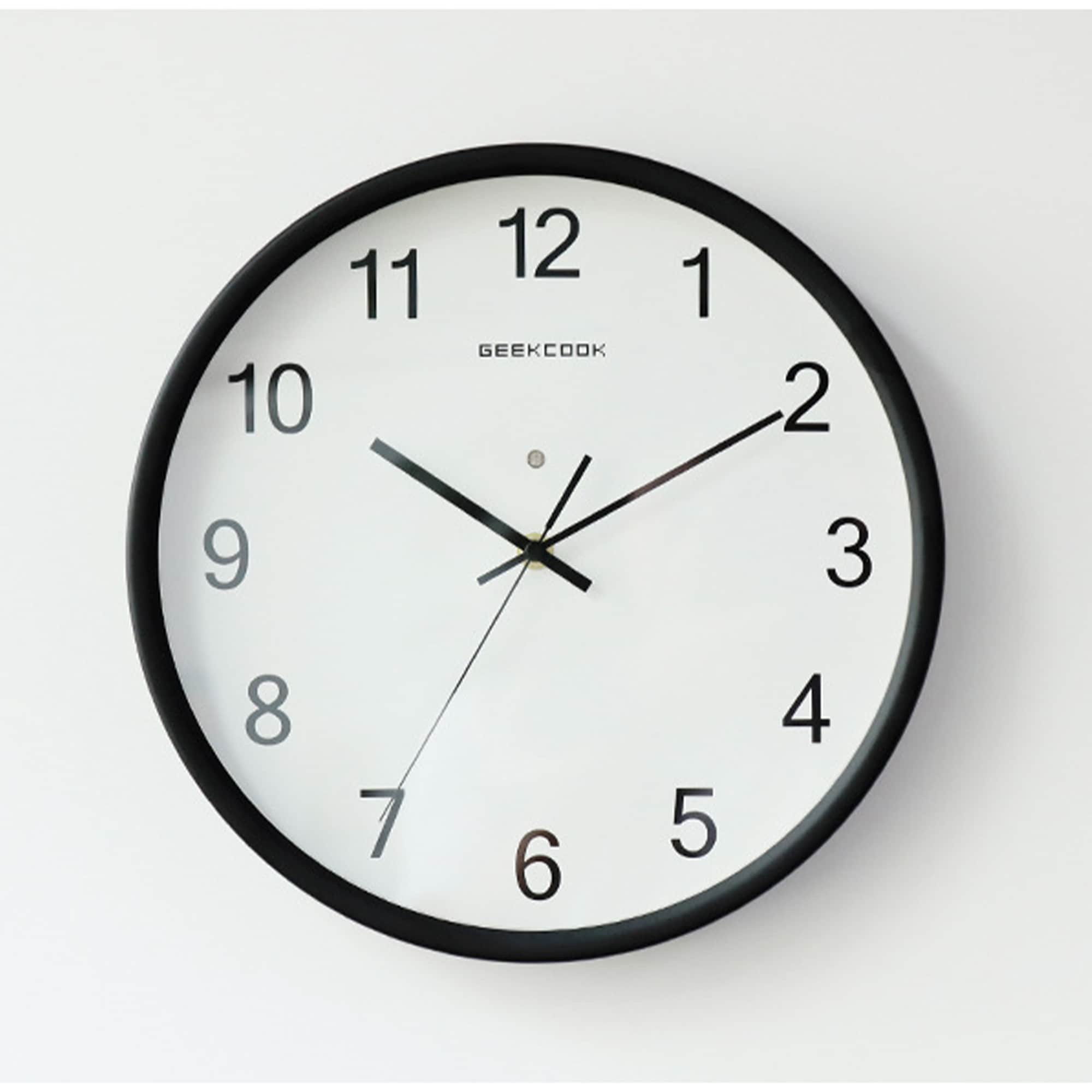 Buy Non-Ticking Silent Large Numeral 30x30cm Voice Control LED Blue ...