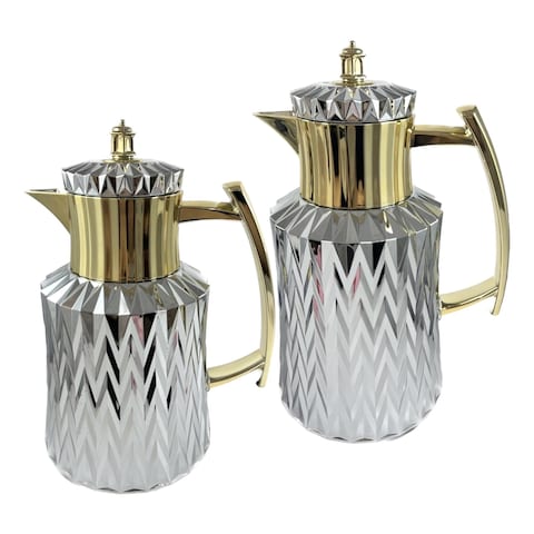 Home Maker Flask QDP Silver And Gold 0.7L+1.0L 2 PCS