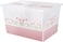 Royalford 50 L Space Saving Storage Box- Rf11272 Multi-Purpose Plastic Storage Container For Storage Essentials Perfect For Biscuits, Snacks Leak-Proof, Airtight, Elegant Design Pink And White