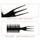 Generic-Three-sided Hair Comb Amber Color Insert Afro Hair Pick Comb Wide Tooth Oil Slick Hair Styling Tool