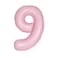 34" Matte lovely pink number 9 foil balloon