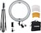 Coopic Rl-650S Camera Photo/Video 18 Inch/48 Centimeter Outer 55W 240 Pieces LED SMD Ring Light 5500K Dimmable Light With Stand Mobile Holder Hot Shoe Color Filter Set (Black)