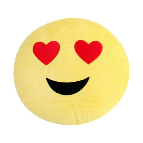 Cushion Smiley Emoji Round - Yellow