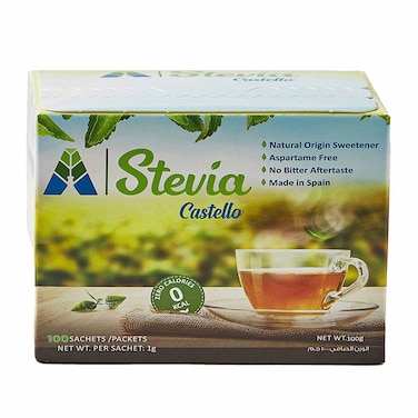 Castello Stevia Diet Sugar - 100 Sachets