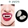 Zhanmai 4 Pairs Vampire Fangs Fake Teeth With Teeth Pellets For Cosplay Props, White (13 mm)