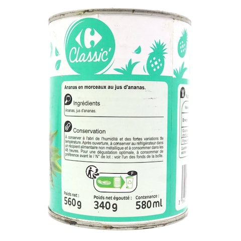 Carrefour Classic Pineapple With Syrup 340g