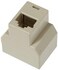 DOT RJ45 CAT 5 CAT 6 8P8C Female to 2 x Female Plug Network LAN Cable T Adapter Line Connector Joiner Y Splitter (Beige) - (Pack of 3 Pcs)