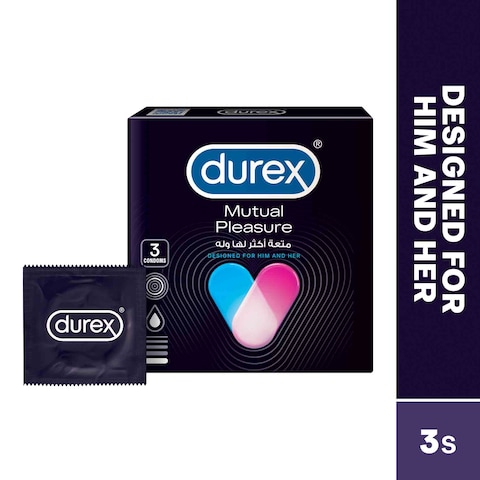 DUREX MUTUAL PLEASURE STIMULATING CONDOMS X3