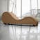 In House Romantic Chaise Longue Luxury And Romantic Design Sofa With Bed Mode Of Velvet Fabric With Lower Decorative Brown Buttons - Brown