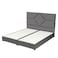 In House Cordoba Velvet Bed Frame - Single - 200x120 cm - Gray