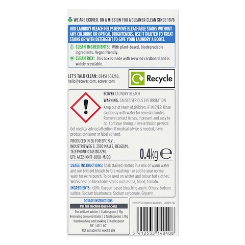 Ecover Laundry Bleach 400g