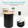 Bathroom Accessories Set, 6 Pieces Bamboo Bath Set- Soap Dish Toothbrush Holder Rinse Cup Lotion Bottle Trash Can Toilet Brush - Practical Toilet Kit for Home Washing Room, Black