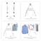Rabos Clothes Drying Rack, Stainless Steel Gullwing Space-Saving Laundry Rack Foldable For Easy Storage