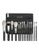 Zoeva 15-Piece Luxe Complete Set With Travel Pouch Black/Silver/White