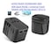 45W Quick Charger PD/QC 3.0 Type C + Universal Charger Adapter with Ultra Fast 3 USB Port &amp; Power Socket Worldwide Plugs UK EU US AU Auto Switch with Travel Pouch