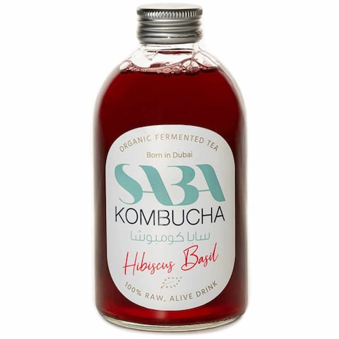 Saba Kombucha Hibiscus Basil Drink 275ml