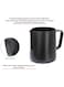 MIBRU Milk Frothing Pitcher Stainless Steel, Latte Art Cup 350ml Black