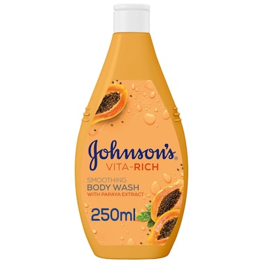 Johnson&#39;s Vita-Rich Smoothing Body Wash, Papaya and Glycerin 250ml