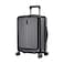 Eminent Hard Case Carry On Luggage Trolley Polycarbonate Alfred Front Loading Lightweight Business Travel Bag with Built in 2 Sided TSA Lock Laptop Compartment and USB Port Suitcase KK50M Dark Silver