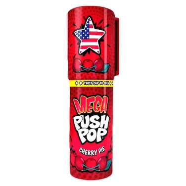 Bazooka Mega Push Pop Cherry Pie Candy 30g