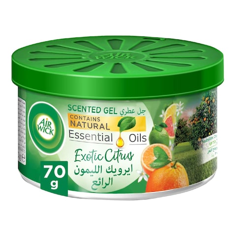 Buy Air Wick Exotic Citrus Essential Oil Scented Gel Green 70g in UAE