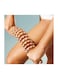 Wood Massage Stick Roller for Cellulite Lymphatic Drainage Wooden Manual Self Therapy Massage Tool for Muscle Deep Tissue - Handheld Curved Body Massager for Legs, Back, Stomach, Waist