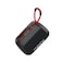 Moodix HO23T10 Bluetooth Speaker with Radio, Portable Wireless Water Resistant IPX6 Speaker Compatible with All Cellphones, Shower Deep Bass Speaker with TF Card, Clear Sound, Black