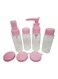 Generic 7-Piece Travel Makeup Spray Bottle Kit Pink/Clear